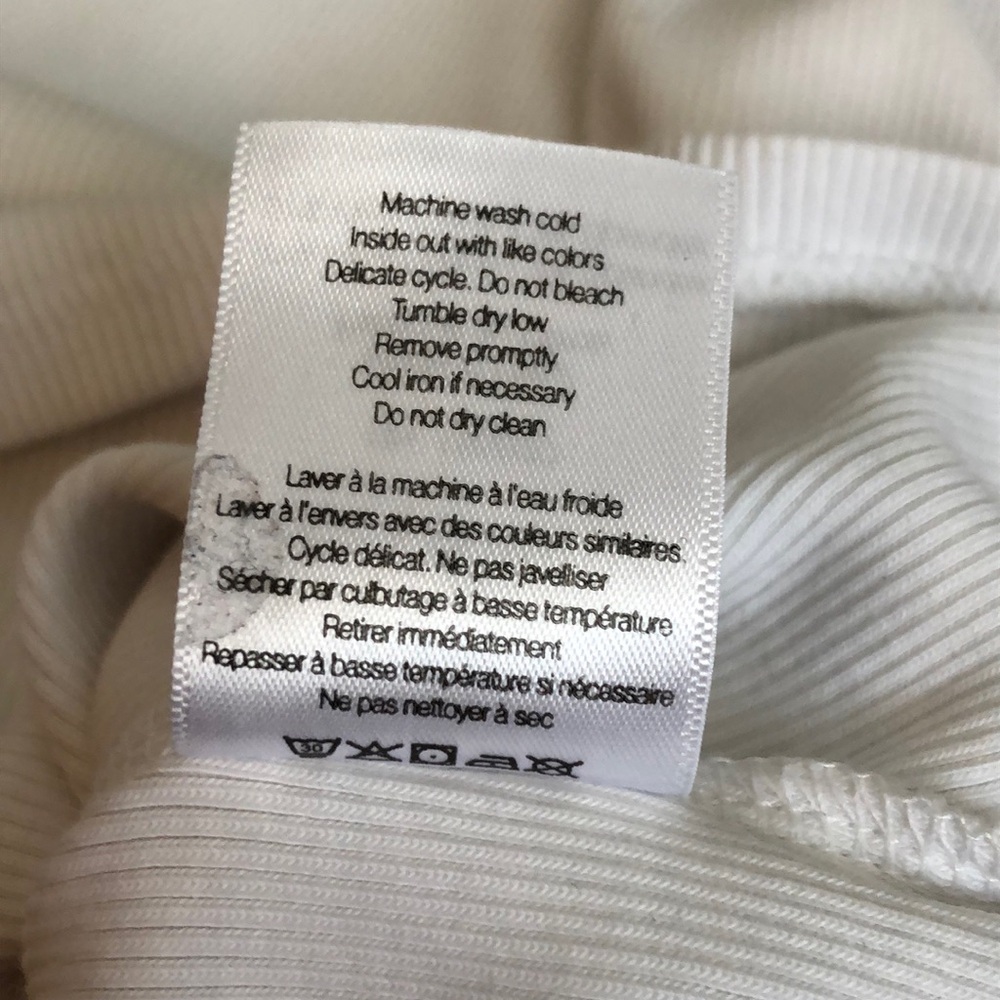 Veronica Beards Jeans white long sleeve, Sz M - Picture 13 of 13